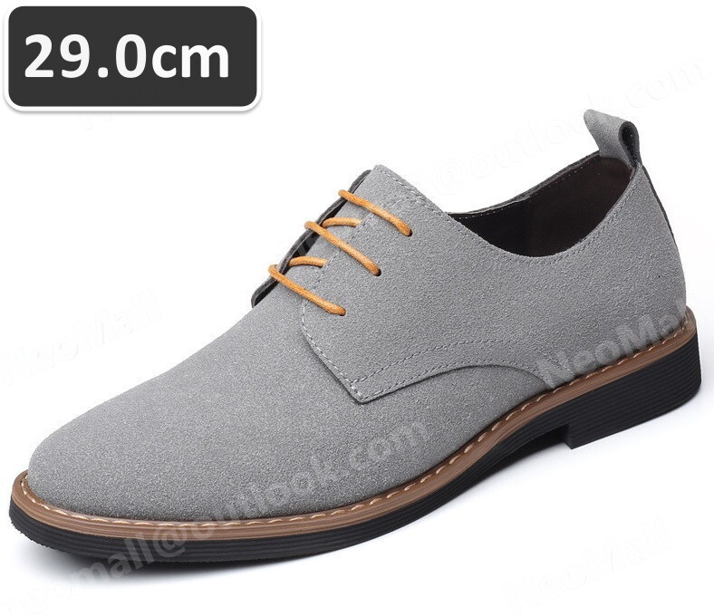 送料込☆メンズ カジュアル スニーカー グレー サイズ 29.0cm 革靴 靴 カジュアル 屈曲性 通勤 軽量 インポート品【n047】拍卖