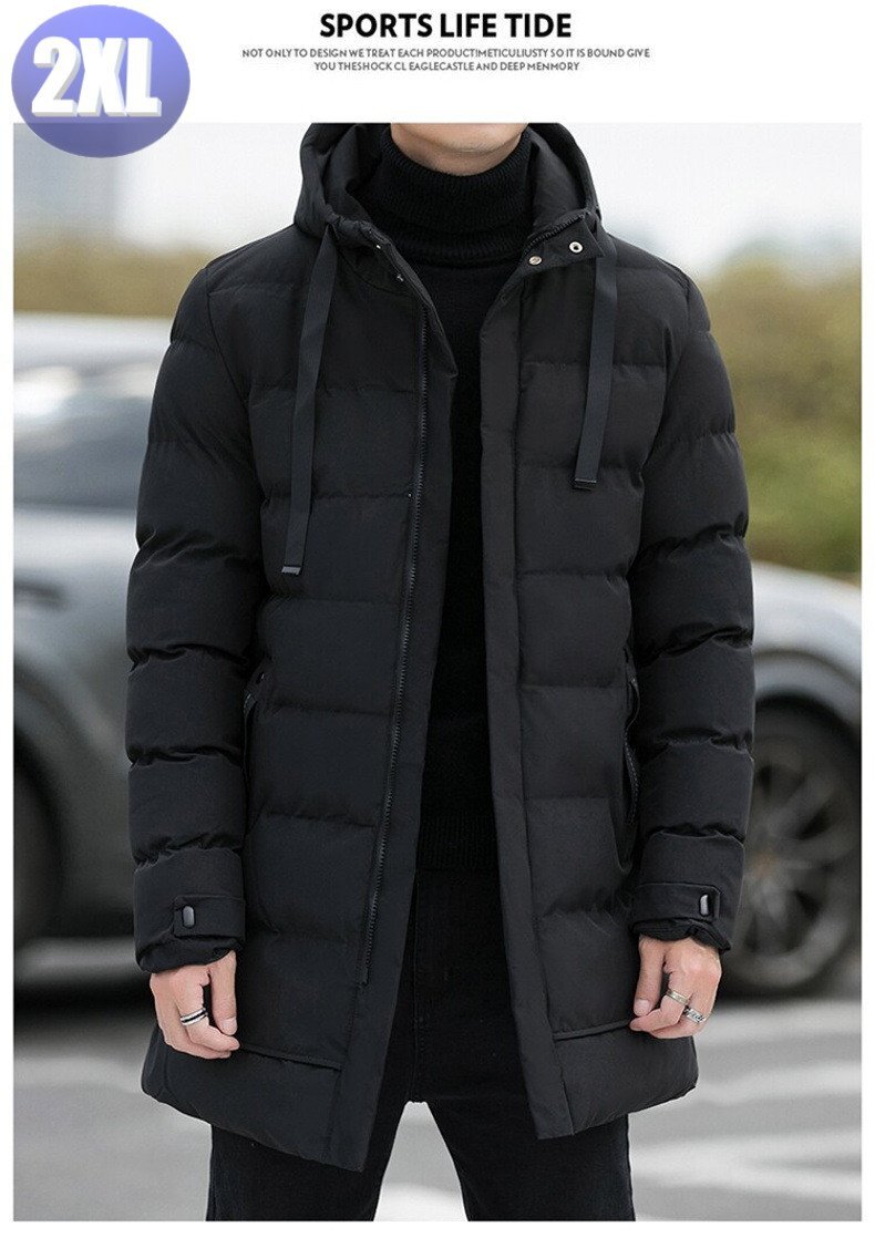 ダウンジャケット 中綿 ジャケットブラック 2XL n704拍卖