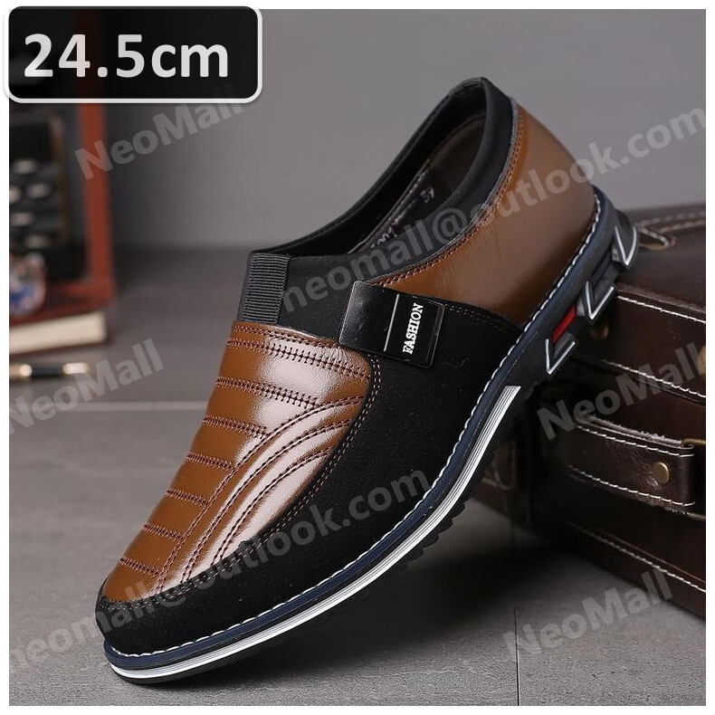 メンズ カジュアル スニーカー ブラウン サイズ 24.5cm 革靴 靴 カジュアル 屈曲性 通勤 軽量 インポート品【n042】拍卖