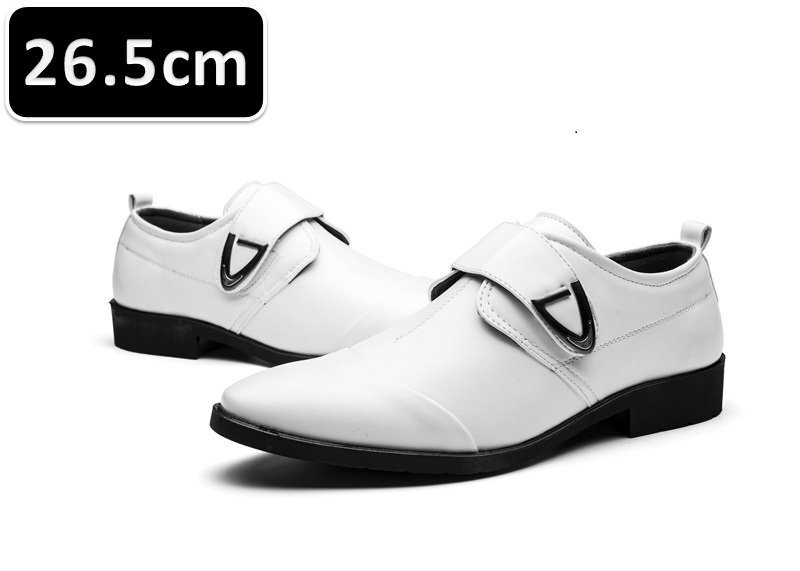 メンズ ビジネス レザー シューズ ホワイト サイズ 26.5cm 革靴 靴 カジュアル 屈曲性 通勤 軽量 柔らかい 新品 【207】拍卖
