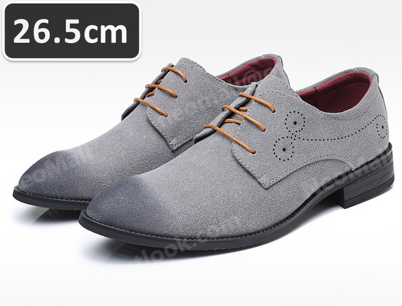 メンズ カジュアル スニーカー グレー サイズ 26.5cm 革靴 靴 カジュアル 屈曲性 通勤 軽量 インポート品【n045】拍卖