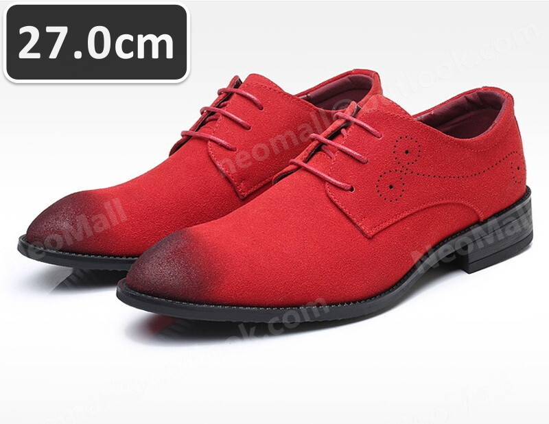 メンズ カジュアル スニーカー レッド サイズ 27.0cm 革靴 靴 カジュアル 屈曲性 通勤 軽量 インポート品【n045】拍卖