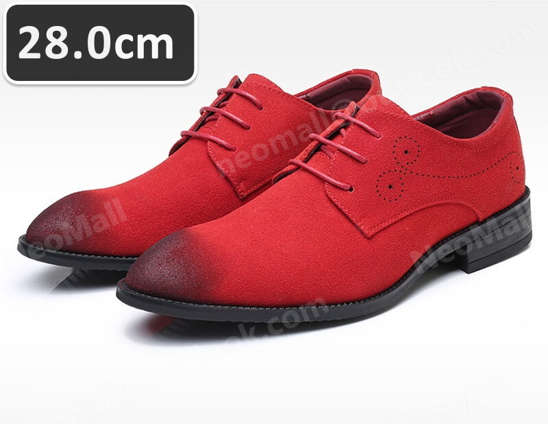 メンズ カジュアル スニーカー レッド サイズ 28.0cm 革靴 靴 カジュアル 屈曲性 通勤 軽量 インポート品【n045】拍卖