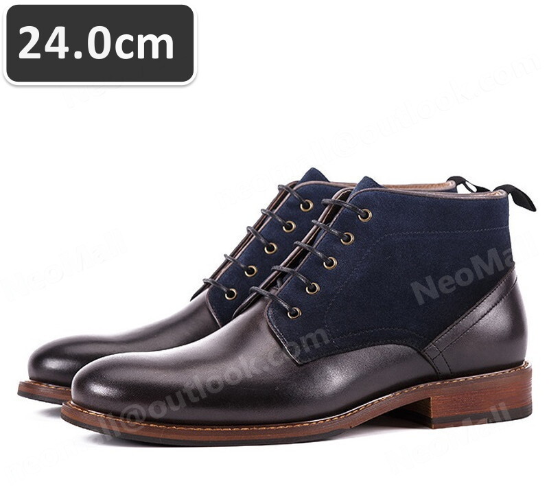送料込☆ 本革 牛革 メンズ ショートブーツ ブラック サイズ 24.0cm 革靴 靴 カジュアル 屈曲性 通勤 軽量 インポート品【n053】拍卖