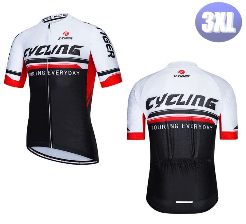 x-tiger サイクリングウェア 半袖 3XLサイズ 自転車 ウェア サイクルジャージ 吸汗速乾防寒 新品 インポート品【n602-wh】拍卖