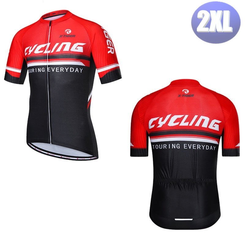 x-tiger サイクリングウェア 半袖 2XLサイズ 自転車 ウェア サイクルジャージ 吸汗速乾防寒 新品 インポート品【n602-rd】拍卖