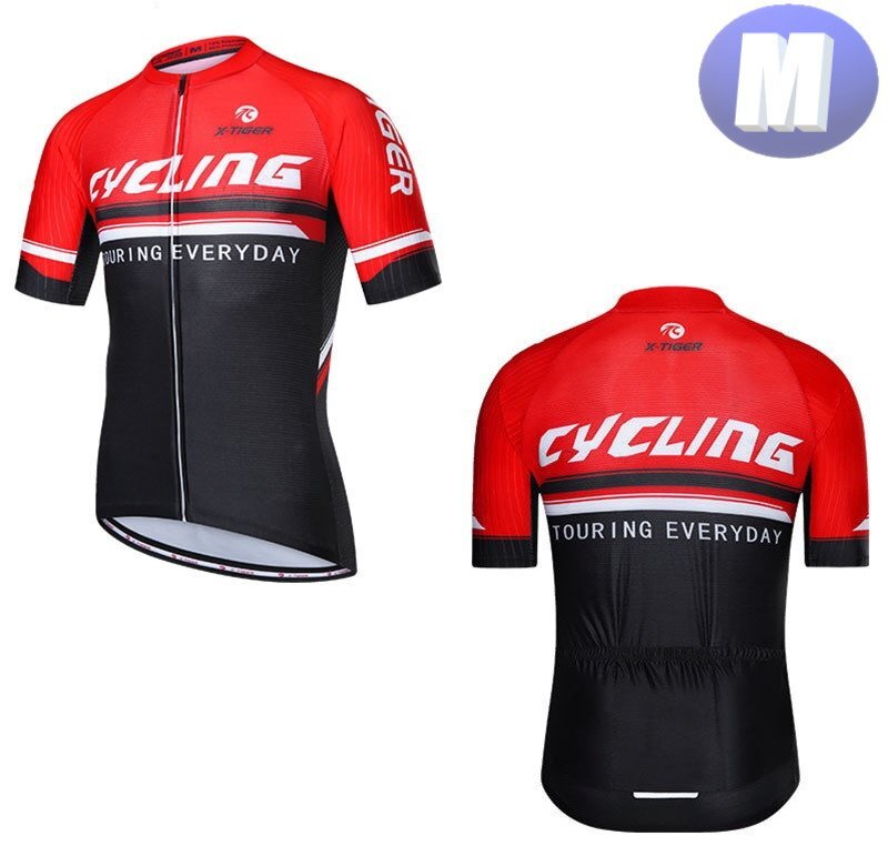 x-tiger サイクリングウェア 半袖 Mサイズ 自転車 ウェア サイクルジャージ 吸汗速乾防寒 新品 インポート品【n602-rd】拍卖