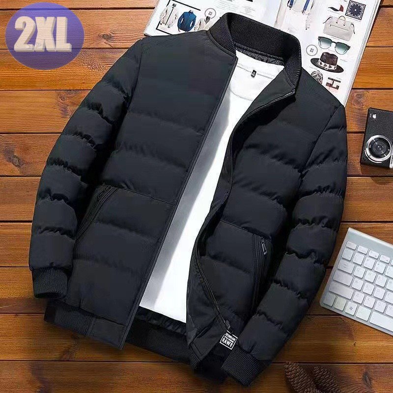 ダウンジャケット 中綿 ジャケットブラック 2XL フライトジャケット ブルゾン拍卖