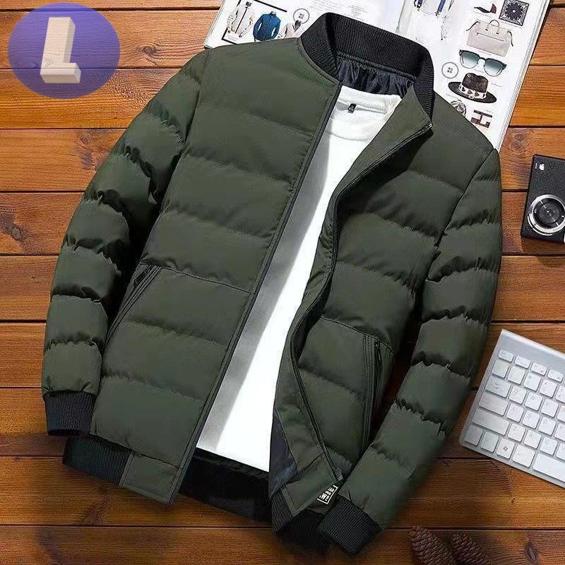 ダウンジャケット 中綿 ジャケットグリーン L フライトジャケット ブルゾン拍卖