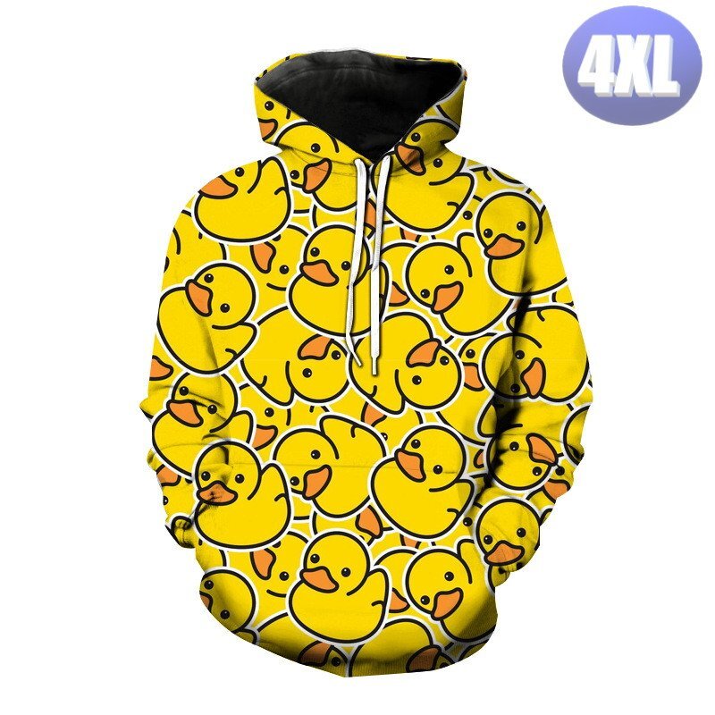 フード付き アヒルパーカー 4XL トレーナー アウター 防寒 黄色 イエロー n713拍卖
