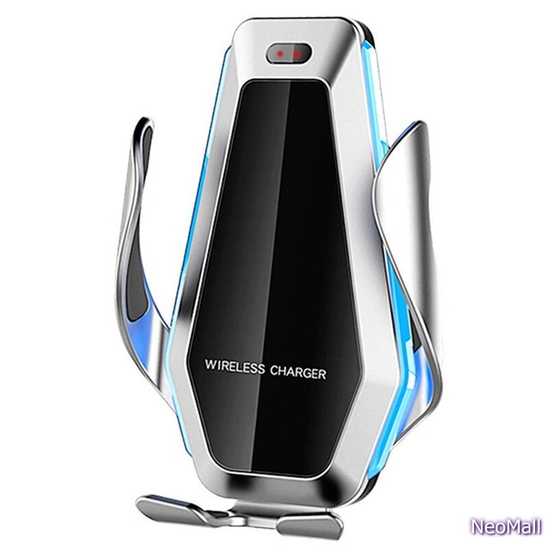 赤外線センサーによる自動開閉 車載Qi ワイヤレス充電器 シルバー エアコン吹き出し口用 360度回転 4.7インチ-6.2インチスマホ適用拍卖