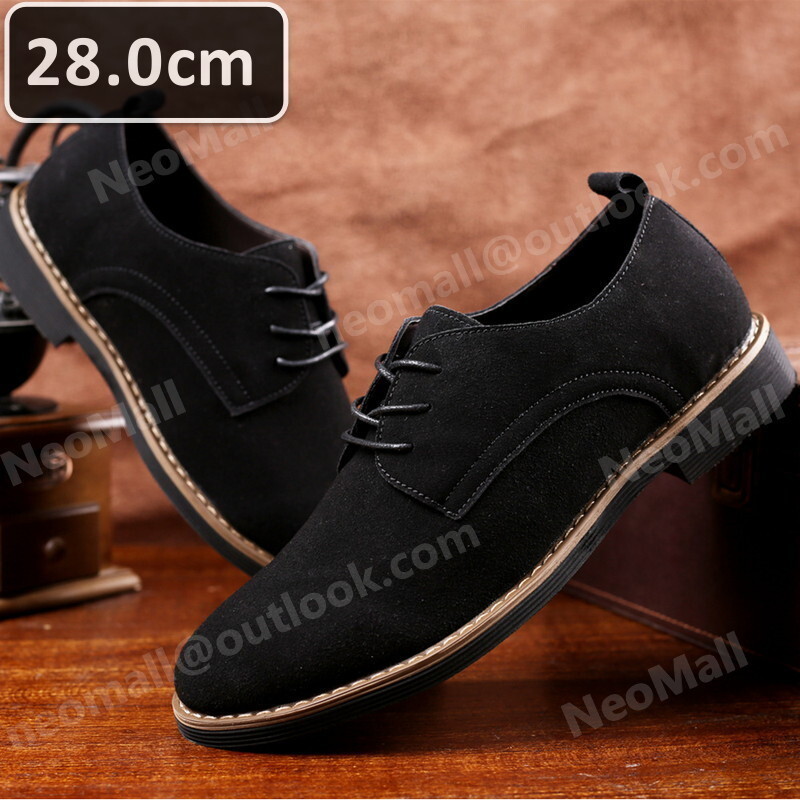 スウェード メンズ ビジネス レザー シューズ ブラック サイズ 28.0cm 革靴 靴 カジュアル 屈曲性 通勤 軽量 インポート品【n017】拍卖
