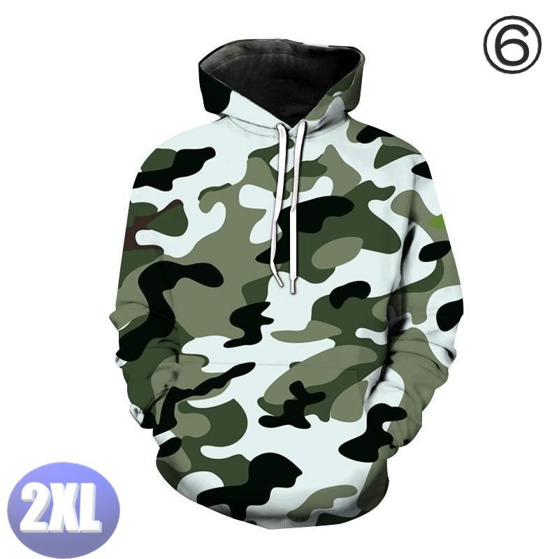 フード付き 迷彩パーカー カモフラ グリーン 2XL トレーナー アウター 防寒 n720拍卖