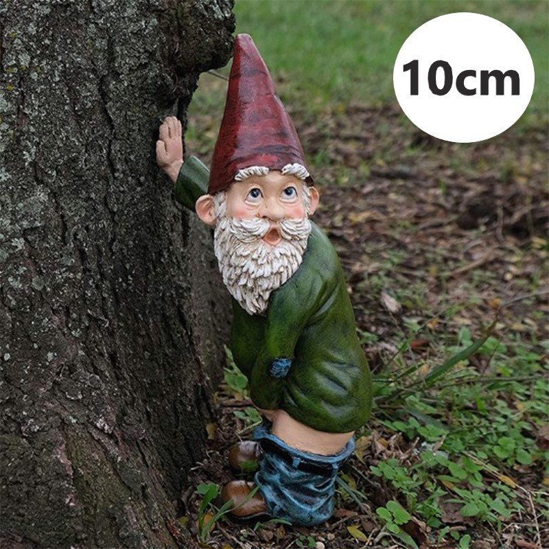 立ちション エルフ 小サイズ オーナメント 雑貨 置物 木の飾り 樹脂 園芸 ガーデン オブジェ ファンタジー 小人 n903拍卖