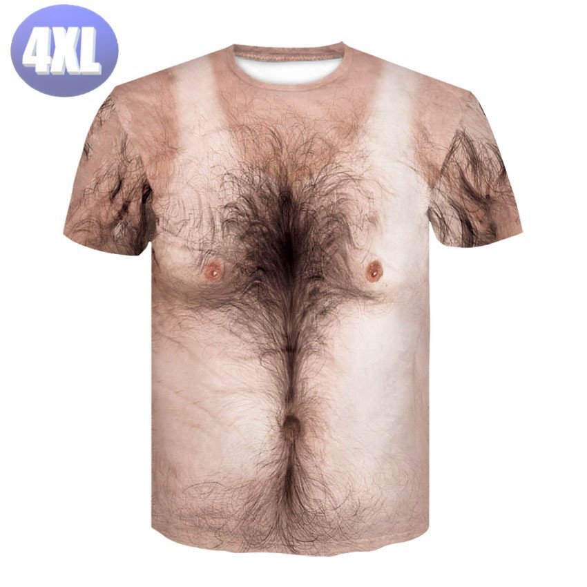 プリントTシャツ だらしないカラダ 4XL Tシャツ イミテーション 面白 グッズ 2540拍卖