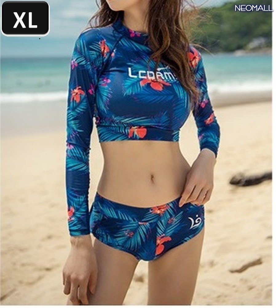 【370】 レディース ラッシュガード パンツ 上下セット XLサイズ 長袖 サーフィン シュノーケリングに!水着 体型カバー UVカット 日よけ拍卖