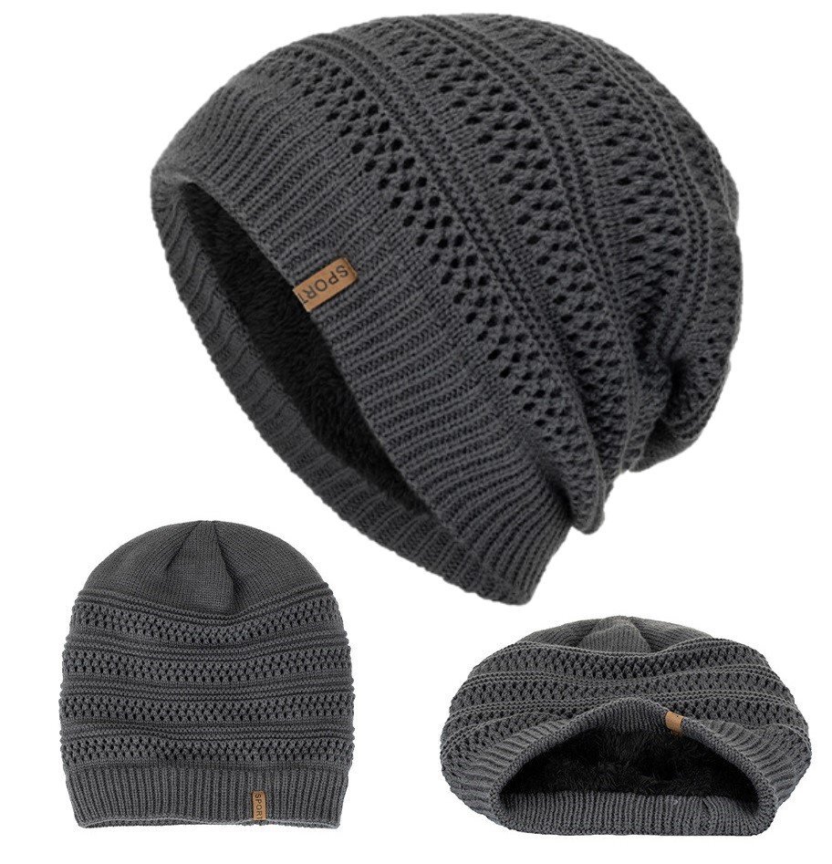 ニットキャップ ニット帽 ビーニー ダークグレー 帽子 アウトドア ユニセックス メンズ レディース 男女兼用 n598拍卖