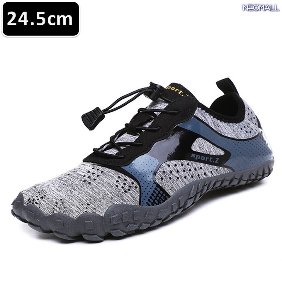 【マリンシューズ 387 グレー 24.5cm 】パドルシューズ シュノーケリング 沢登り ネオプレーンシューズ ローカット 磯遊び 川遊び拍卖