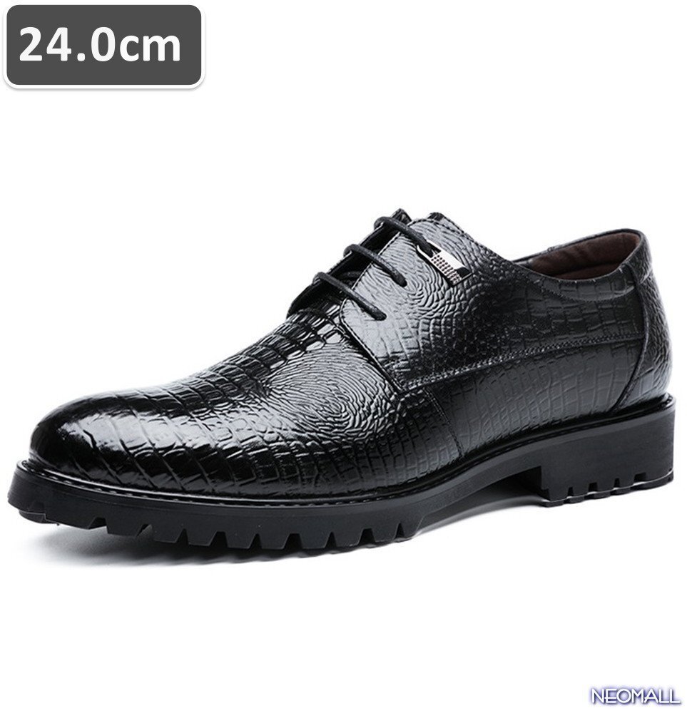 売れ筋商品 ☆ メンズ ビジネス レザー シューズ ブラック サイズ 24.0cm 革靴 靴 カジュアル 屈曲性 通勤 軽量 【431】拍卖