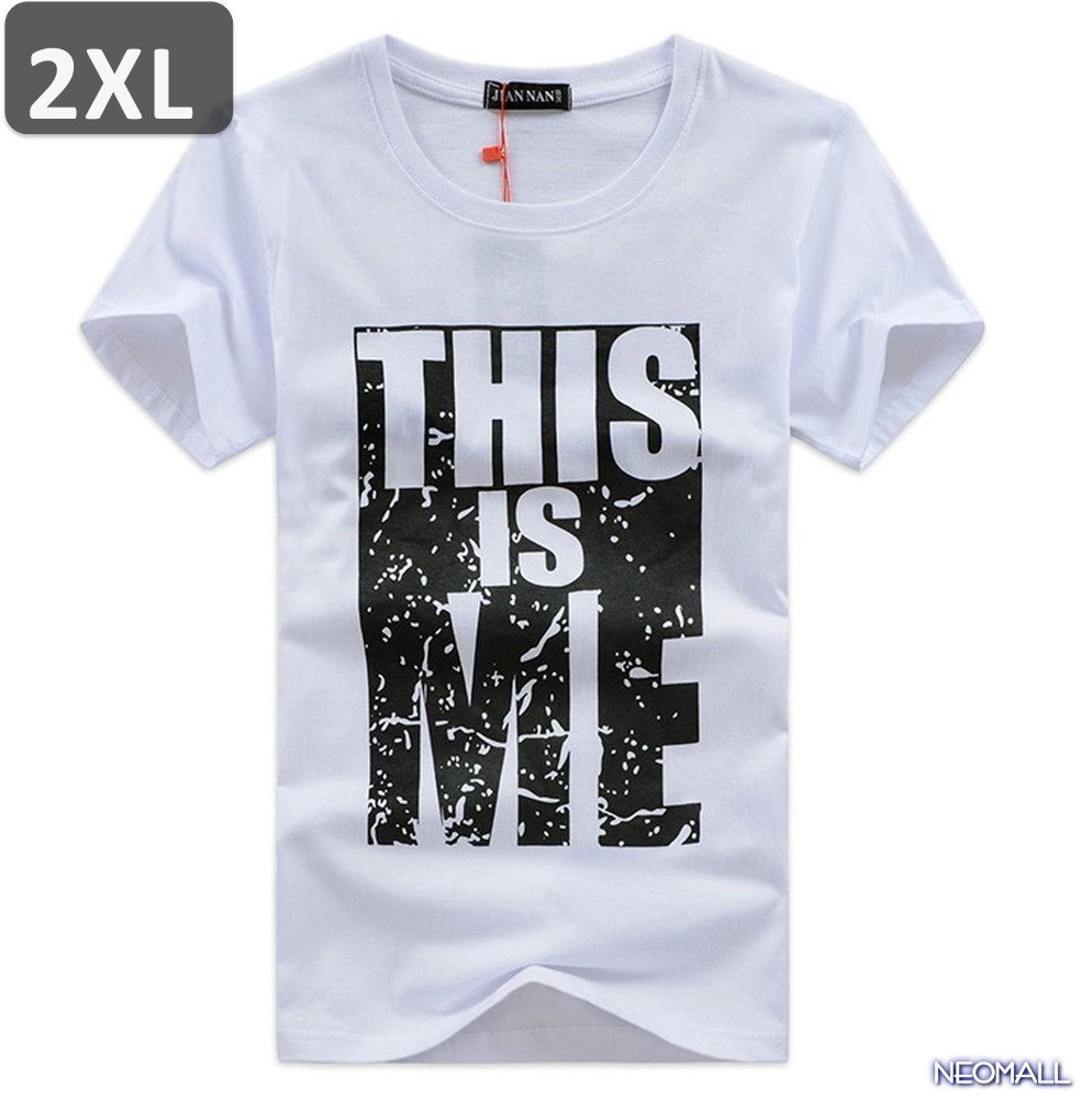 夏の定番 ☆ 丸首 半袖 Tシャツ【464】 ホワイト 2XLサイズ トップス シャツ シンプル イラスト デザイン 春夏拍卖