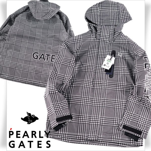 新品1円~★定価6.6万 PEARLY GATES パーリーゲイツ メンズ 中綿防寒 スノーボードウェア フードブルゾン 4 M ロゴ 防水 透湿 ◆B2181◆拍卖