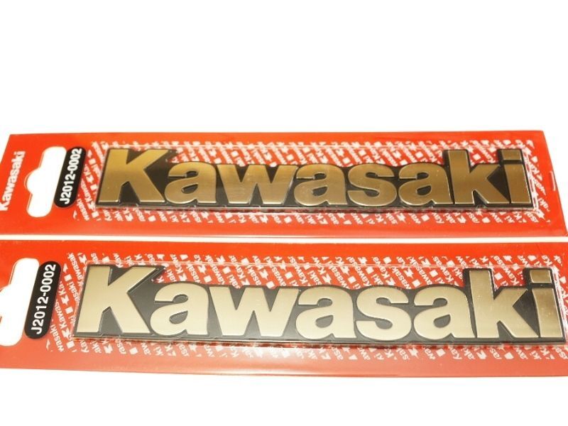 カワサキ純正部品 Kawasaki タンクエンブレム 左右セット ゴールド L J2012-0002 送料込 01-0144 拍卖