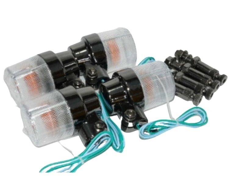 ヨーロピアンウインカー ダーククローム 黒メッキボディ クリアレンズ デカヨーロピ 送料込 31-0687 拍卖