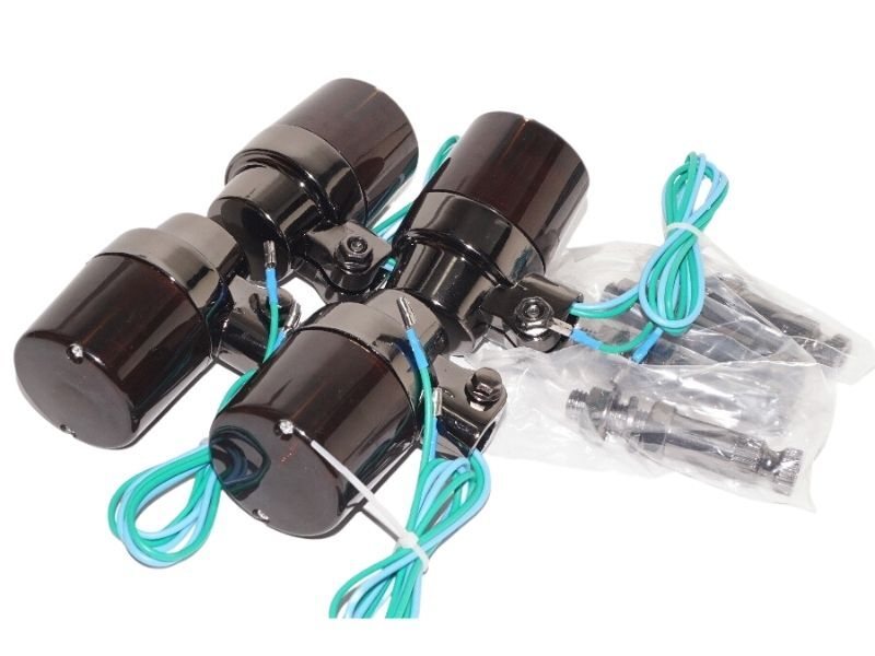 ヨーロピアンウインカー ダーククローム 黒メッキボディ スモークレンズ デカヨーロピ 送料込 27-0690 拍卖