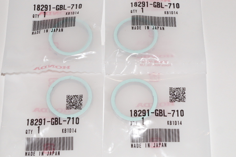 ホンダ純正部品 18291-GBL-710 マフラーガスケット 26x33 4個セット Muffler gasket Genuine parts 送料込 4X-5024 リード50 ライブディオ 拍卖
