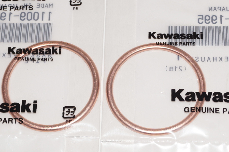カワサキ純正部品 11009-1995 マフラーガスケット 39x44 2個セット Muffler gasket Genuine parts 送料込 2X-5066 ゼファー1100 ゼファー1拍卖