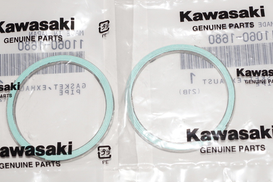 カワサキ純正部品 11060-1680 マフラーガスケット 43x50 2個セット Muffler gasket Genuine parts 送料込 2X-5071 バルカン400 バルカン800拍卖