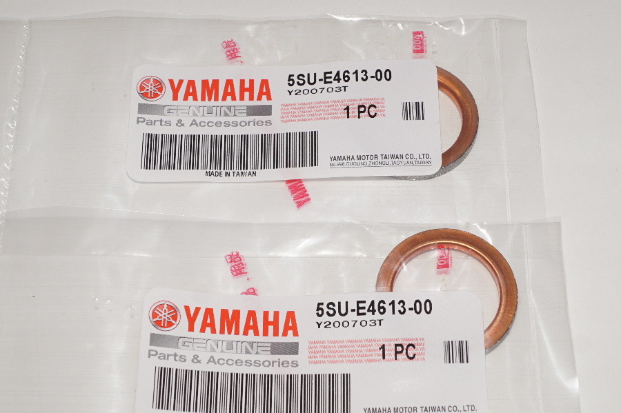 ヤマハ純正部品 5SU-E4613-00 マフラーガスケット 25x34 2個セット Muffler gasket Genuine parts 送料込 2X-5031 チャンプ アプリオ ボク 拍卖