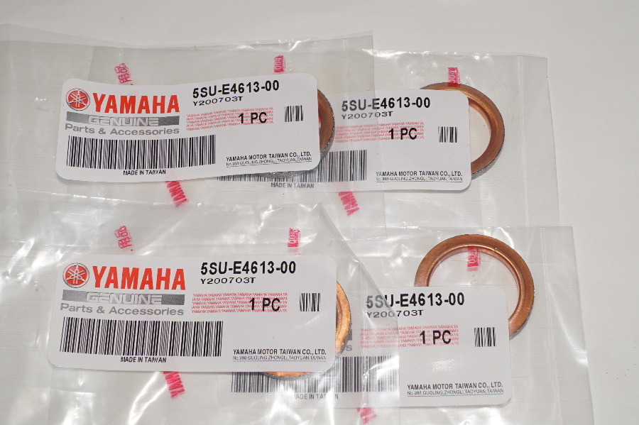 ヤマハ純正部品 5SU-E4613-00 マフラーガスケット 25x34 4個セット Muffler gasket Genuine parts 送料込 4X-5031 チャンプ アプリオ ボク 拍卖