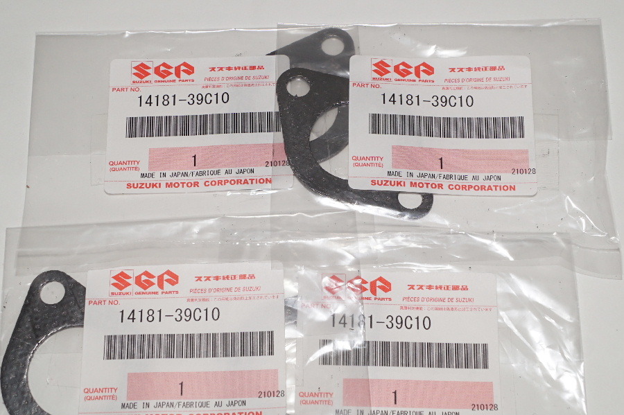 スズキ純正部品 14181-39C10 マフラーガスケット 4個セット Muffler gasket Genuine parts 送料込 4X-5047 チャンス ジェンマ50 ラブ モー 拍卖