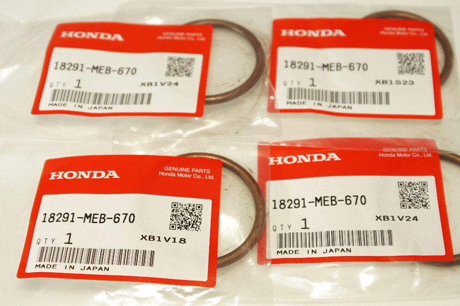 ホンダ純正部品 18291-MEB-670 マフラーガスケット 40x48 4個セット Muffler gasket Genuine parts 送料込 4X-5265 CBR250R MC41 拍卖