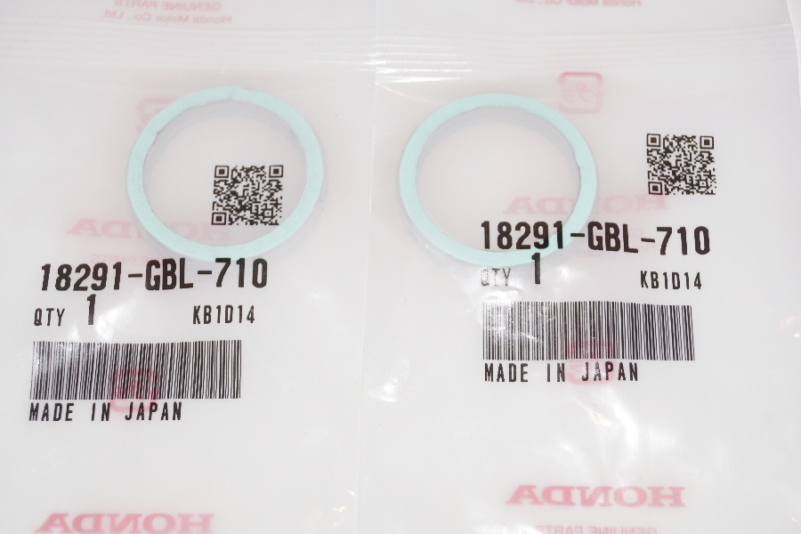 ホンダ純正部品 18291-GBL-710 マフラーガスケット 26x33 2個セット Muffler gasket Genuine parts 送料込 2X-5024 リード50 ライブディオ 拍卖