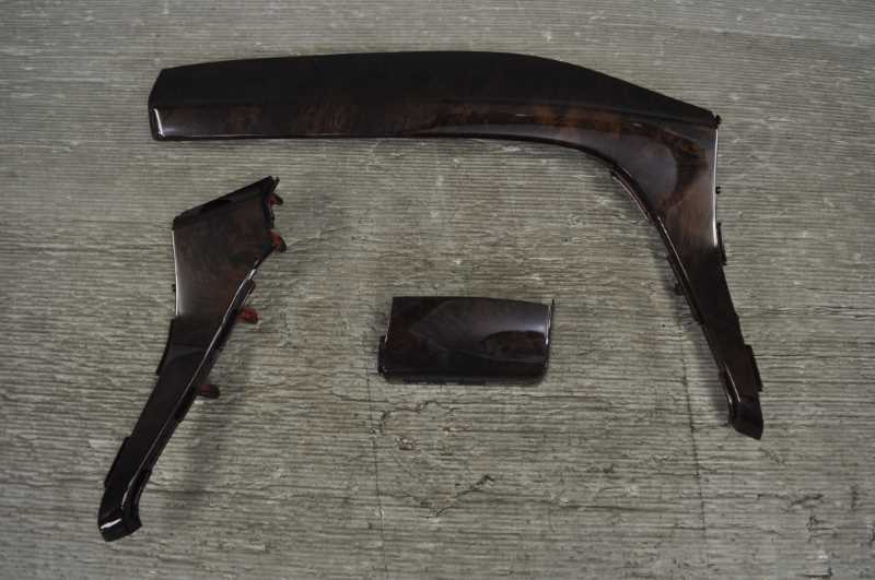 アルファード 240S 後期 (ANH25W ANH20W) 純正 破損無 動作保証 茶 木目調 パネル ウッドパネル インパネ 3点セット s020911D拍卖