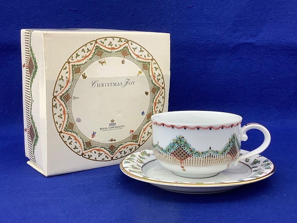 ロイヤルコペンハーゲン クリスマスジョイカップ&ソーサー/ブレックファースト/箱付 ACB 未使用品拍卖