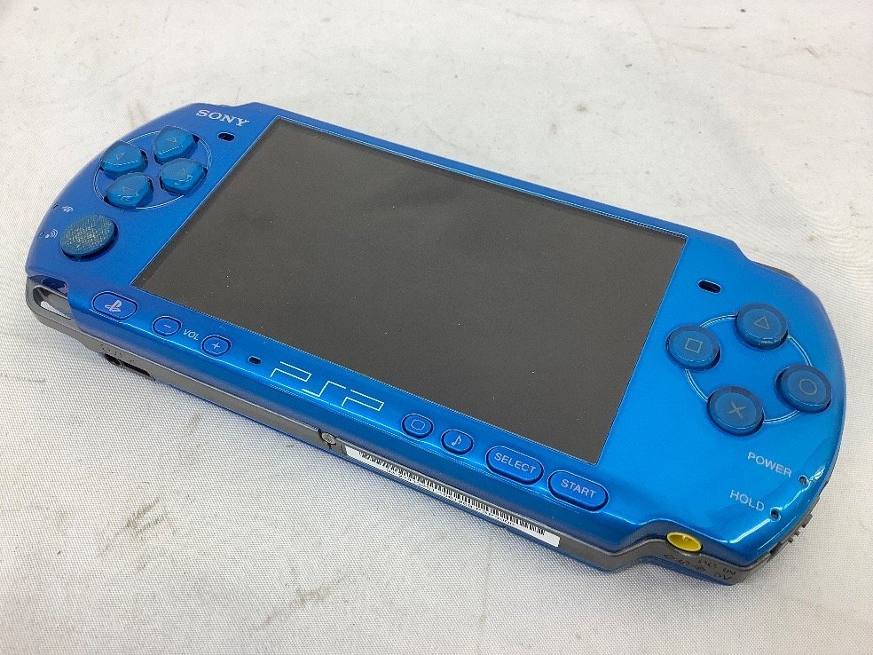 SONY PSP本体/ブルー系 PSP-3000 動作未確認/バッテリー無し/現状 ACB ジャンク品拍卖