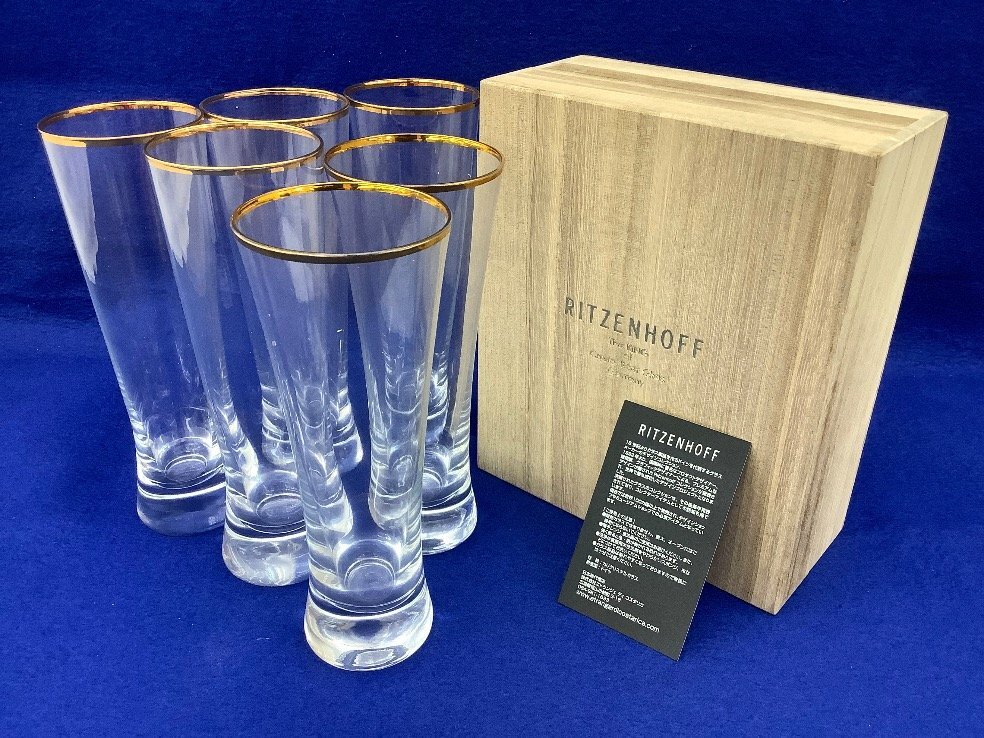 ⑧ RITZENHOFF the KING of Crystal Beer Glass/ビールグラス 保管に伴う汚れ有/ACB 未使用品拍卖