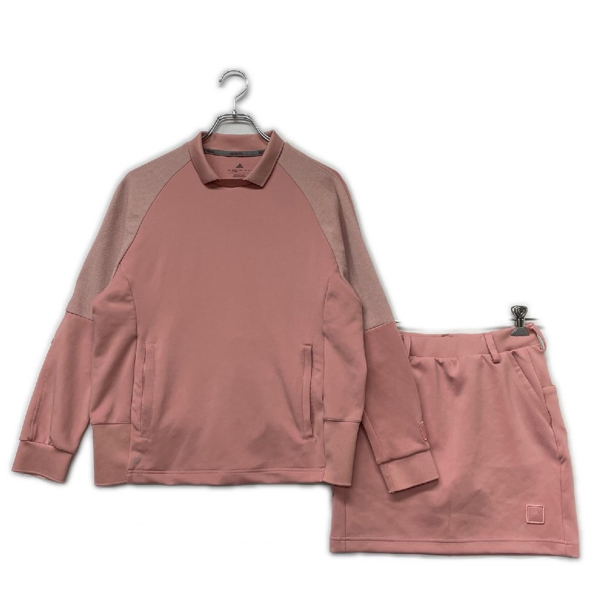 coco 中古 アディダスゴルフ レディース セットアップ S ピンク 長袖プルオーバー×スカート レターパックプラス発送可 K024135拍卖