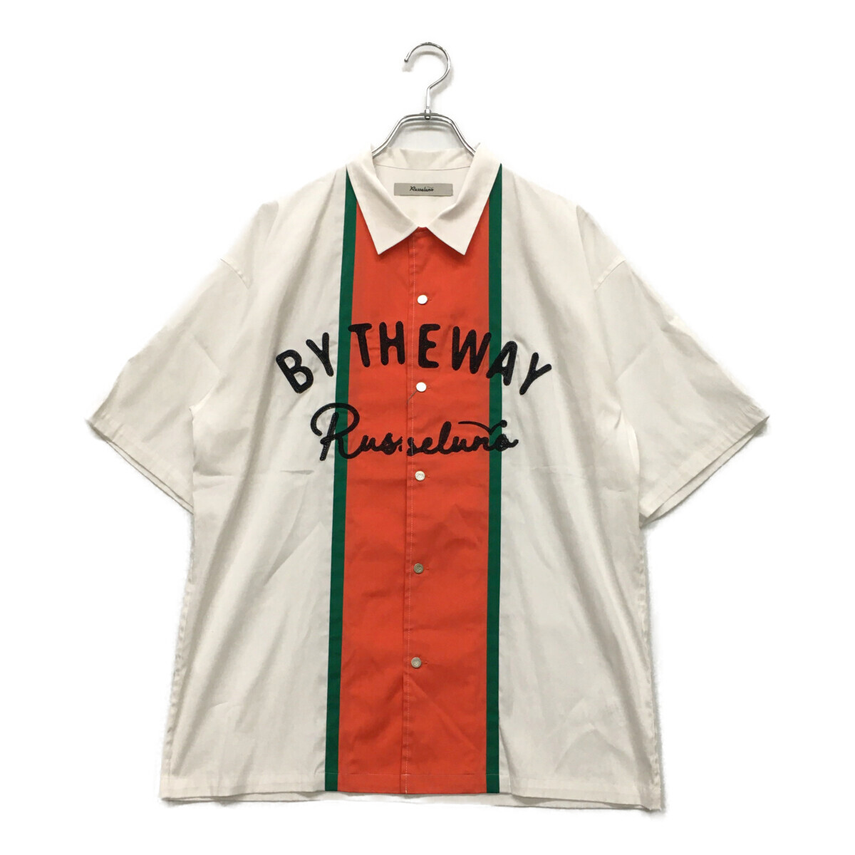 coco 未使用品【SALE】ラッセルノ RUSSELUNO メンズ 半袖シャツ 4(M) 白 ホワイト ボタン レターパックプラス発送可 89524拍卖