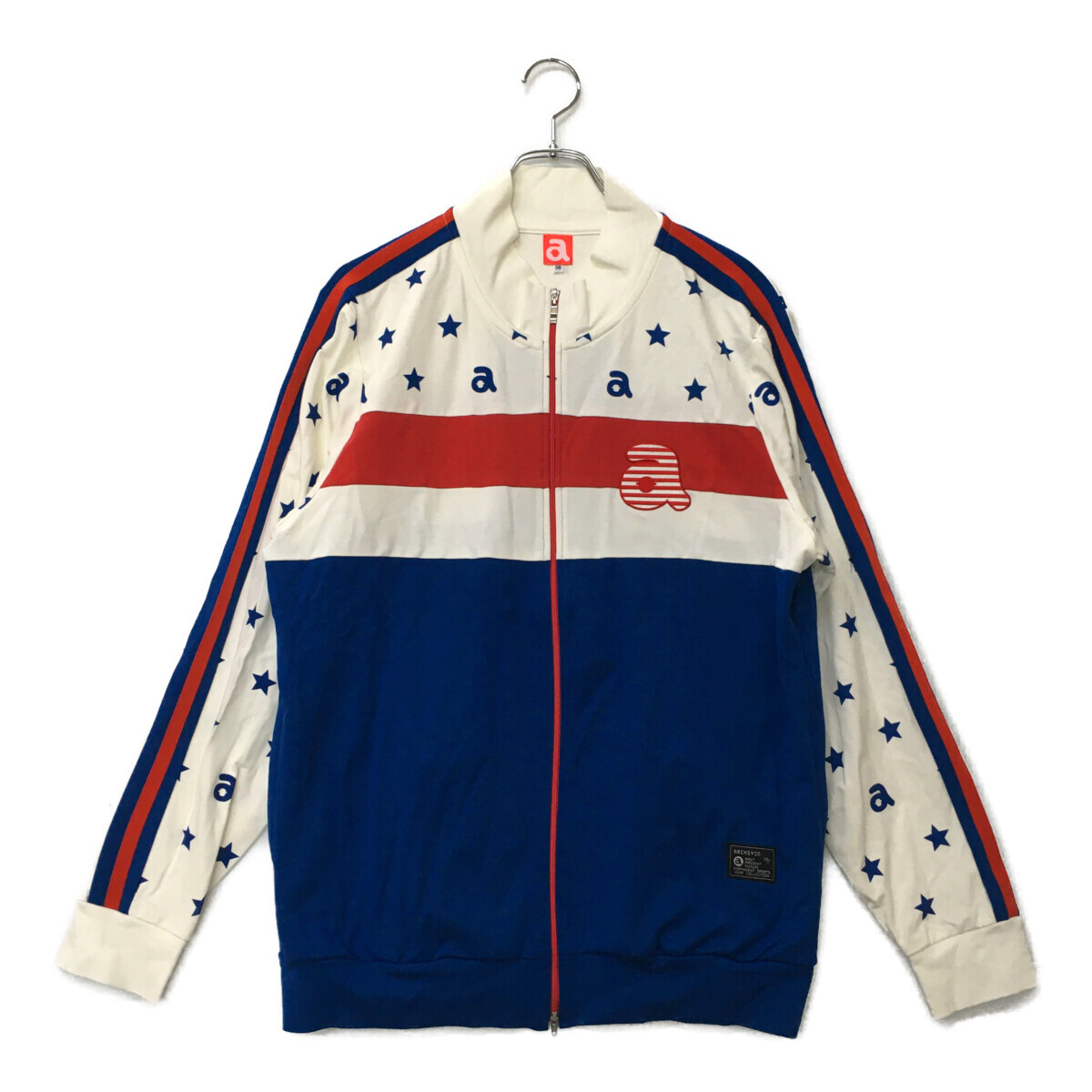 coco 中古【SALE】アルチビオ archivio メンズ ブルゾン 50(LL) 長袖 ダブルジップ トリコロール レターパックプラス発送可 87146拍卖