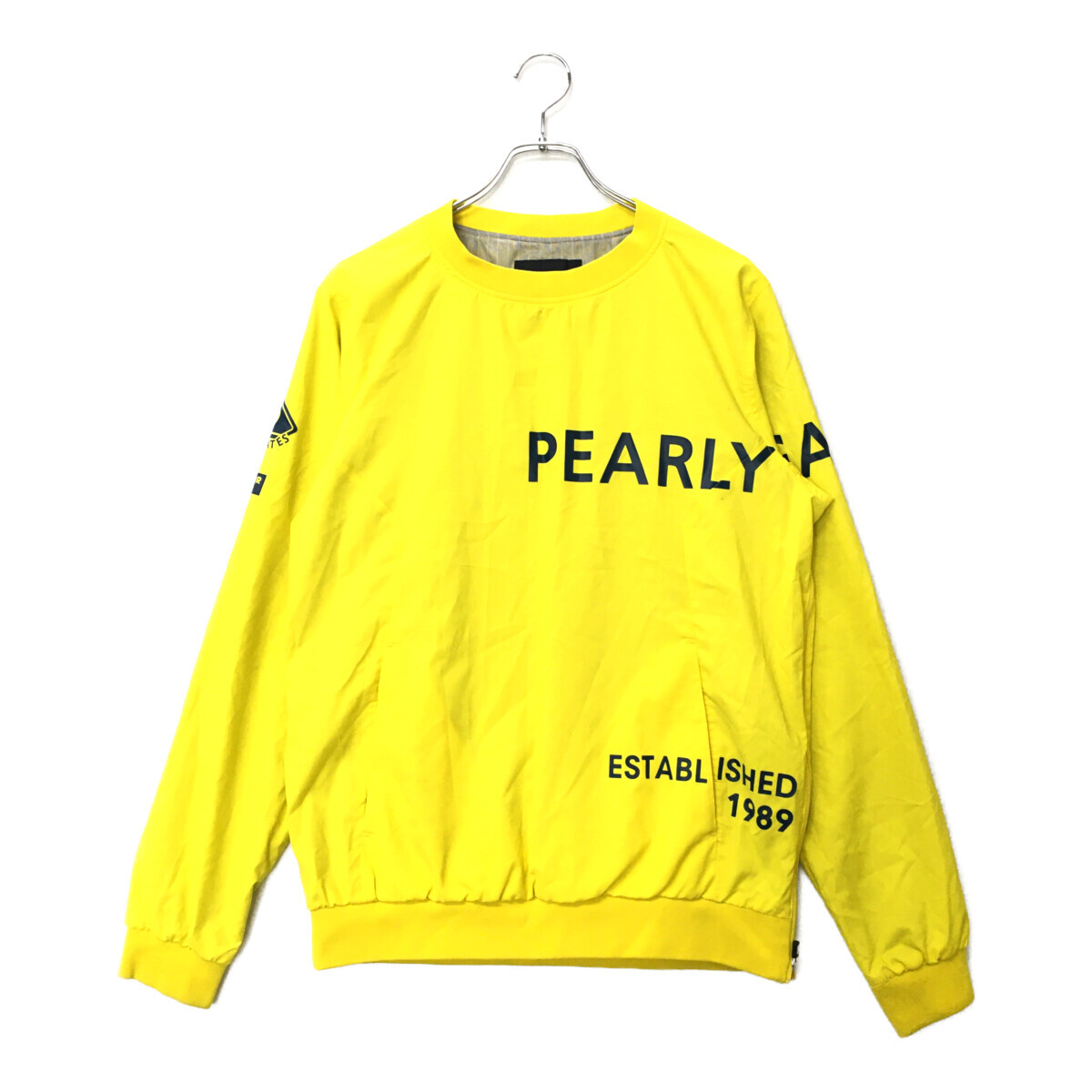 coco 中古【SALE】パーリーゲイツ メンズスニードジャック 5(L) 黄色 長袖クルーネック 防寒 蓄熱素材 レターパックプラス発送可 86606拍卖