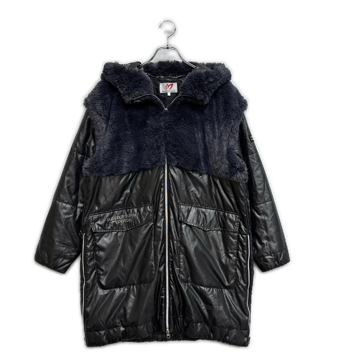 coco 中古 マスターバニーエディション レディース フルジップアウター 1(M) グレー系 タグ無し 中わた入り ファー付き K024423拍卖