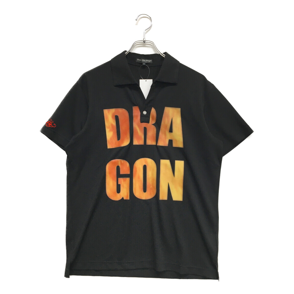 coco 中古【値下げ】 ダンスウィズドラゴン DANCE WITH DRAGON メンズ 半袖シャツ 3(L) 黒 ブラック ネコポス発送可 119953拍卖