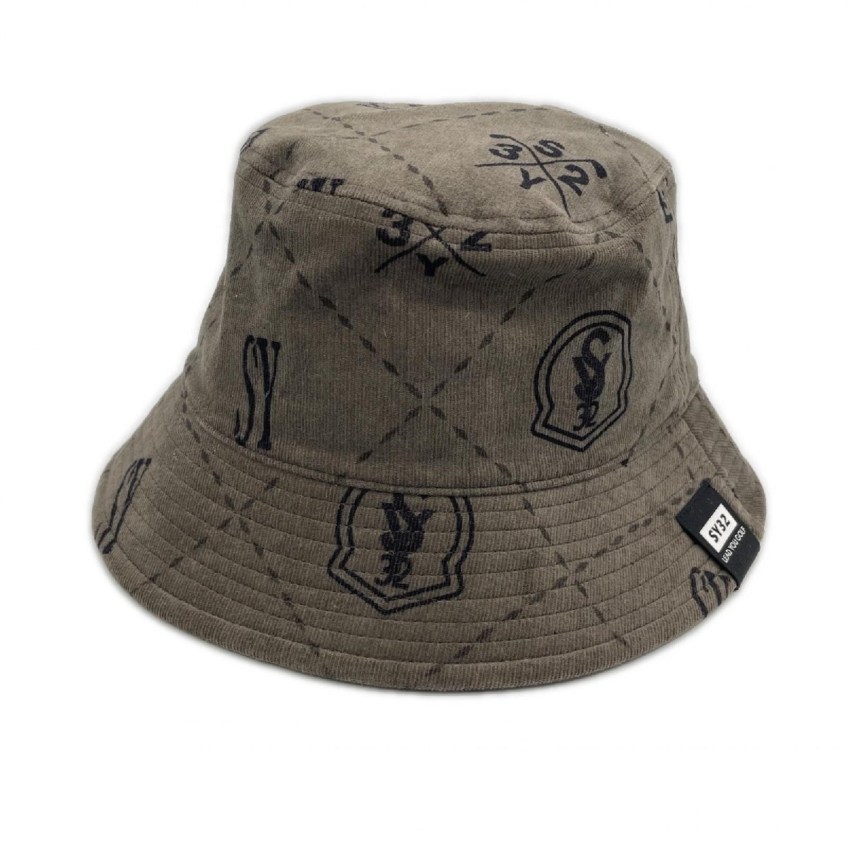 coco 中古 エスワイ SY32 by SWEET YEARS バケットハット フリー カーキ ブランドロゴ 総柄 レターパックプラス発送可 K018129拍卖