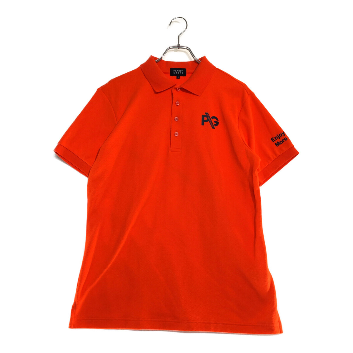 coco 中古【値下げ】 パーリーゲイツ PEARLY GATES メンズ 半袖ポロシャツ 6(LL) オレンジ レターパックプラス発送可 102416拍卖