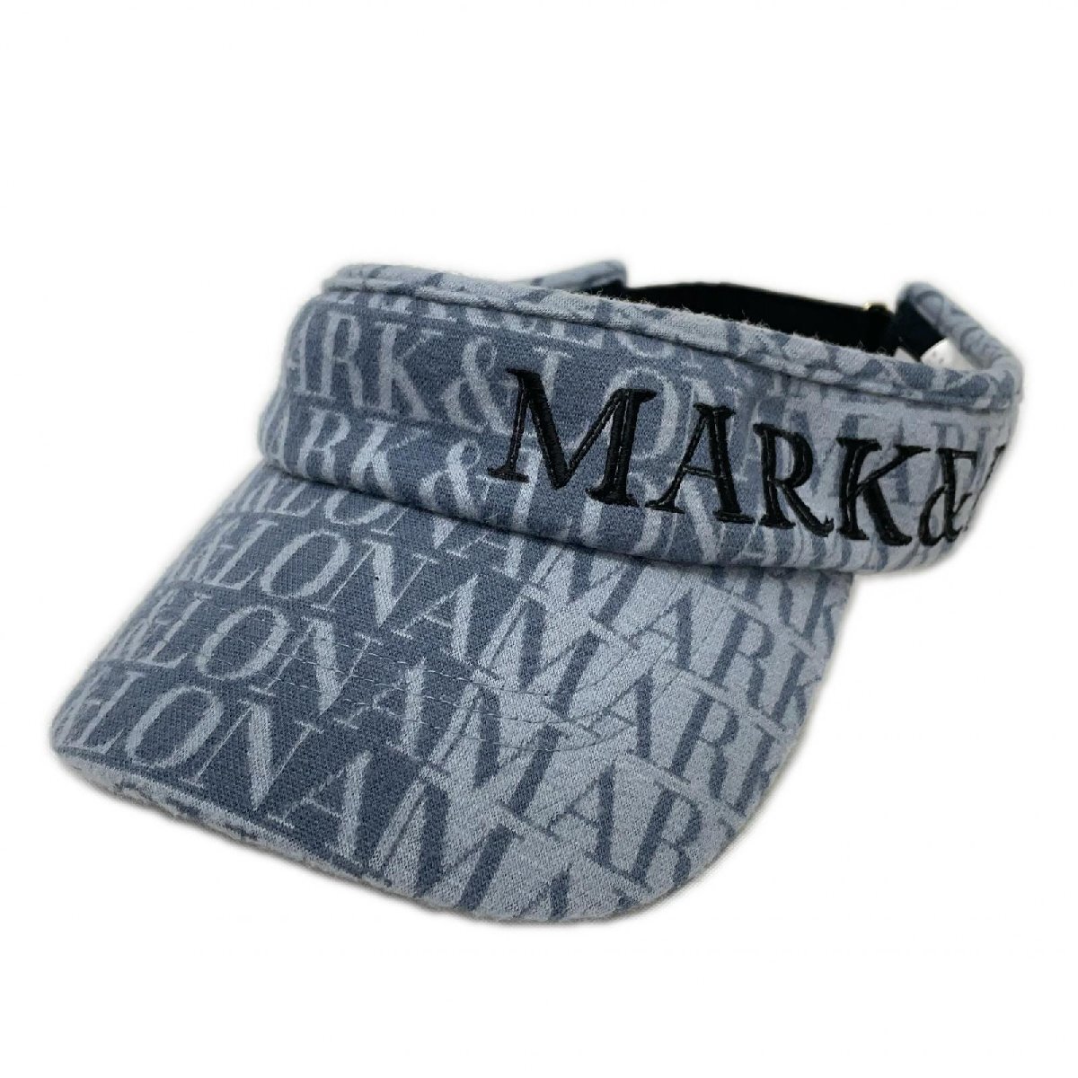 coco 中古 マークアンドロナ MARK&LONA サンバイザー フリー グレー 刺しゅうロゴ 総柄 スポーティー レターパックプラス発送可 K025126拍卖