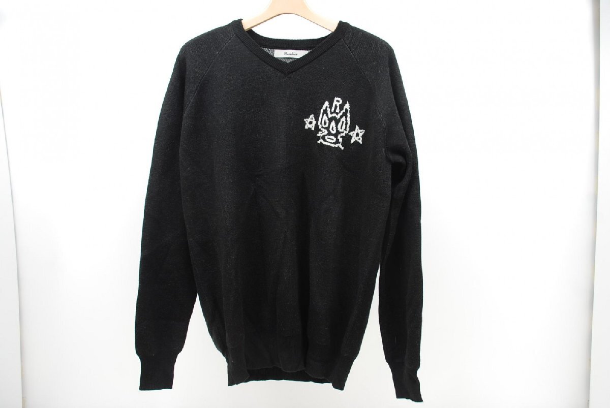 coco 中古【SALE】ラッセルノ RUSSELUNO メンズ セーター 5(L) 黒 ブラック 長袖Vネックニット ルチャ レターパックプラス発送可 84573拍卖